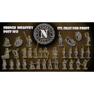 French Line Infantry 3D Printed Model Figures - Napoleonic Era