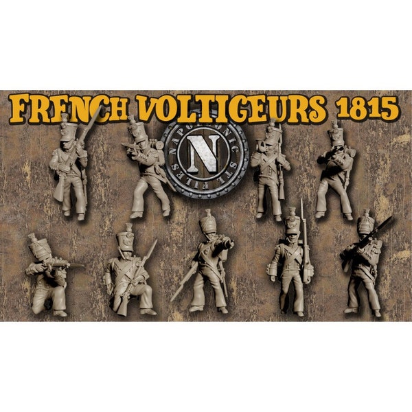 French Voltigeurs 3D Printed Model Figures - Napoleonic Era