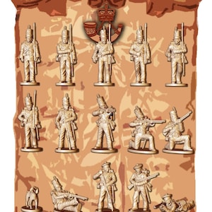 British 95th Rifles 3D Printed Model Figures - Napoleonic Era
