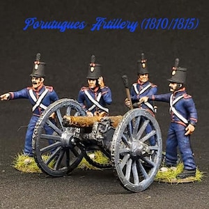 Portuguese Artillery and Support Units 3D Printed Model Figures - Napoleonic Era