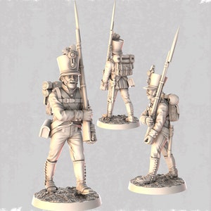 Austrian Infantry German Fusiliers post 1809 3D Printed Model Figures - Napoleonic Era