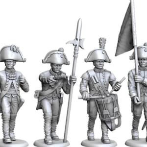 Saxon 1806 Musketeers 3D Printed Model Figures - Napoleonic Era