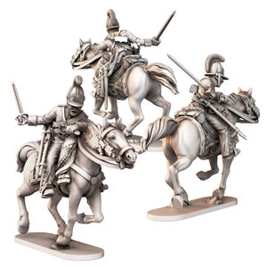 Austrian Dragoon Cavalry 3D Printed Model Figures - Napoleonic Era