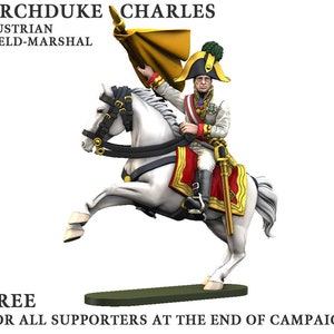 Austrian Command Cavalry 3D Printed Model Figures - Napoleonic Era