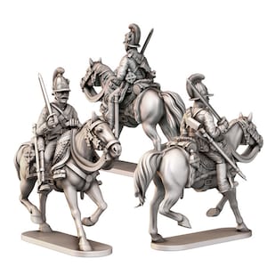 Austrian Chevaulegers Cavalry 3D Printed Model Figures - Napoleonic Era