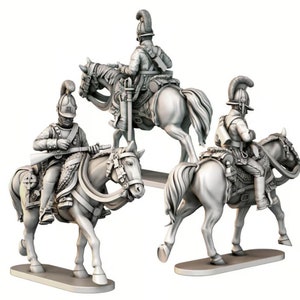 Austrian Cuirassiers Cavalry 3D Printed Model Figures - Napoleonic Era