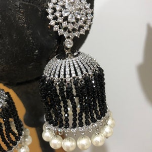 Jhumka Earrings, Victorian CZ Jhumki/Jhumka Earrings, Indian Earrings, Pakistani Earrings, Bollywood Earrings
