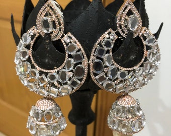 Statement Earrings, Dangle And Drop Earrings, CZ Jhumki/Jhumka Earrings, Indian Earrings, Pakistani Earrings, Bollywood Earrings