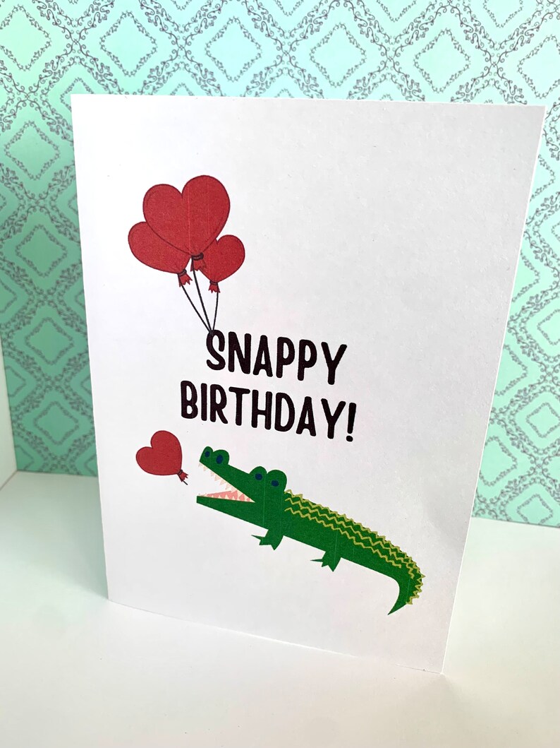 Printable Birthday Card Crocodile Birthday Card Digital - Etsy