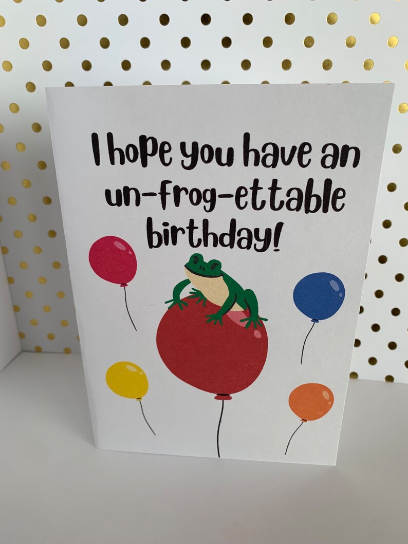 Printable Birthday Card Frog Birthday Card Greeting Card - Etsy