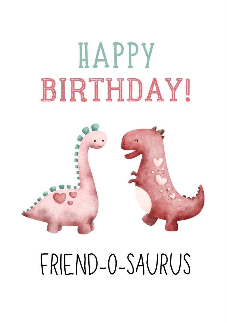 Printable Birthday Card Dinosaur Birthday Card - Etsy