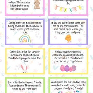 Easter Treasure Hunt for Kids, Printable Easter Clues, Easter Scavenger ...