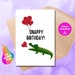 Printable Birthday Card, Crocodile Birthday Card, Digital Download - Etsy