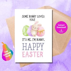 Printable Easter Card, Funny Easter Card, Some Bunny Card, Easter Bunny ...