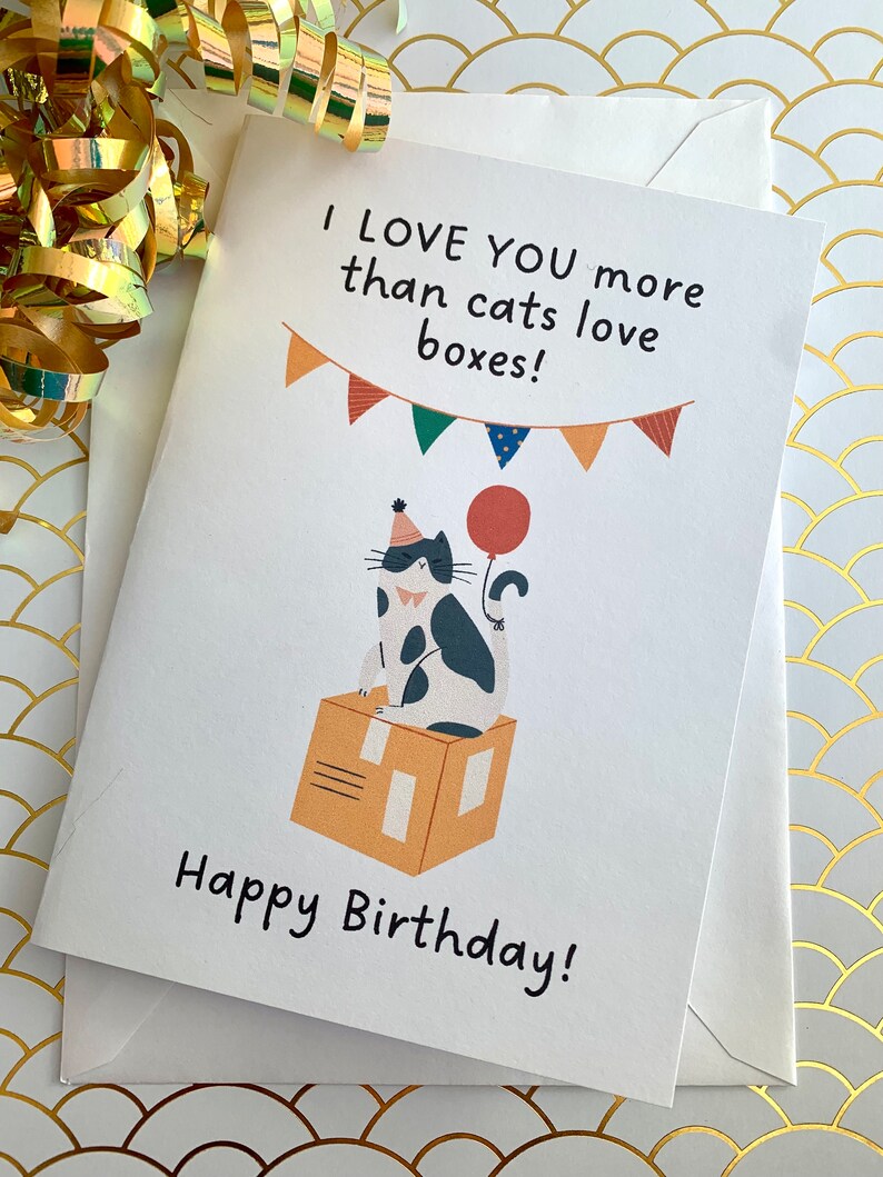 Printable Birthday Card Cat Birthday Card Cat Lover Card - Etsy Australia
