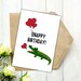 Printable Birthday Card, Crocodile Birthday Card, Digital Download - Etsy