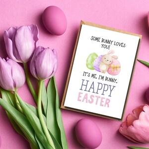 Printable Easter Card, Funny Easter Card, Some Bunny Card, Easter Bunny ...