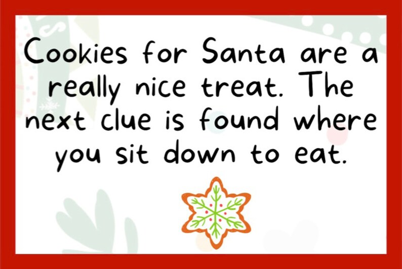 Christmas Treasure Hunt Cards, Activities for Kids, Scavenger Hunt Etsy