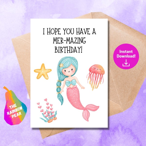 Mermaid Printable - Etsy