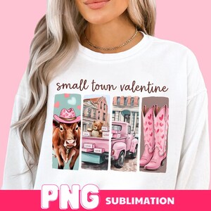 Retro Small Town Valentines png, Valentine&#39;s Day Sublimation Designs, Western Valentines designs, Howdy Valentines Png