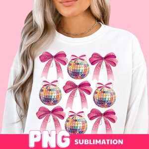 Pink Coquette Nieuwjaar 2025 png, retro nieuwjaar png, hallo 2025 png, discobal png, nieuwjaar new me png, 12 nieuwe hoofdstukken, digitale download