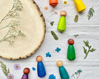Rainbow Peg Dolls