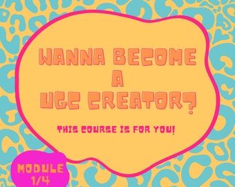 UGC Course - MODULE 1 (1/4) | UGC Creator Bundle | User Generated Content | ugc portfolio | ugc Creator Templates | ugc templates | ugc