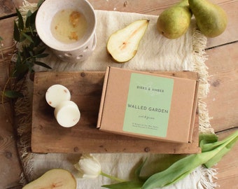 W A L L E D   G A R D E N - Pear & Freesia - Luxury Botanical Soy Wax Melts - Eco Friendly - Perfect Gift for any Occasion