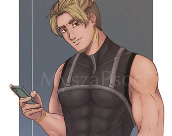 Anime Character Art Commission: aangepast digitaal portret (dij omhoog) (digitale download)