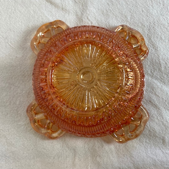 Vintage Orange/Gold Marigold Carnival Glass Trink… - image 5