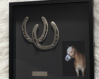 2 eigen hoefijzers met foto / 2 of your own horseshoes with photo