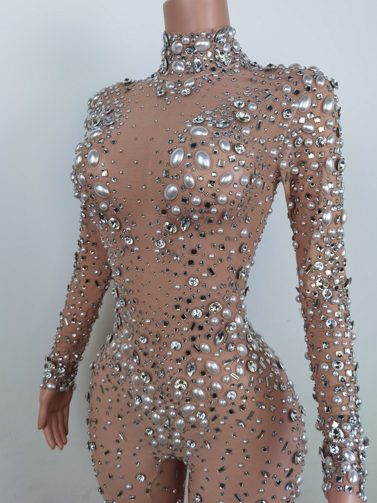 Casual Dresses ZD Big Rhinestones Nude Transparent Longth Wedding Party  Prom Birthday Celebration Crystals Stage Singer Host Mesh 230207 From  Yiwang10, $154.23