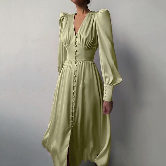 Elegant Vintage Dress 40s European Lady Cottagecore Dress - Etsy