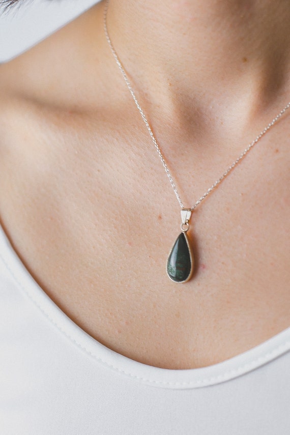 Real on sale bloodstone necklace