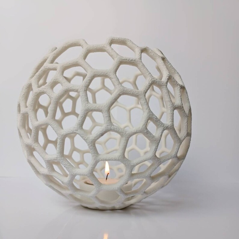 3D Printed Candle Holder Lacy Vase Tealight Holder Etsy