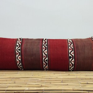 throw pillow, kilim pillow, handmade pillow, floor pillow, 12 x 36 kilim pillow, turkey pillow, boho pillow, kilim decor pillow, OD221