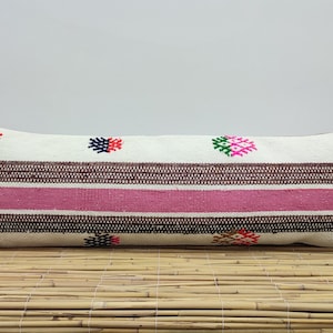 Vintage Kilim Pillow, 12x36, Turkish Kilim Pillow, Boho Kilim Pillow, Decorative Throw Pillow, Kilim Cushion Cover, Decorative Pillow, OD203