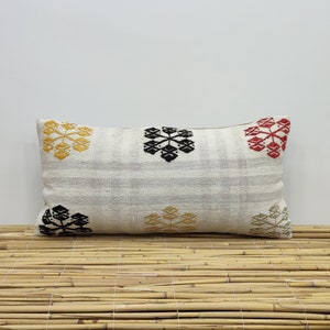 12x24 Kilim Pillow, Nomadic Pillow, Cushion Cover, Kilim Pillow, Striped Pillow, Handmade Pillow, Patterned Pillow, Decorative Pillow, OA193
