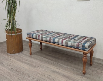 banco, banco piano, banco otomano, decoración de casa de campo, taburete otomano, banco de alfombra turca, banco de taburete, banco de salón,