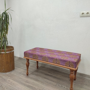 Piano Bench, Ottoman Bench, Kilim Dining Bench, Upholstered Bench, Rotary Wheels, Handmade Furniture, kitchen chair, living room bench,