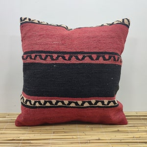 20x20 Turkish Kilim Pillow, Livingroom Decor, Throw Pillow, Decorative Pillow, Sofa Accent Pillow, Cushion Cover, Striped Pillow, USA, EE142