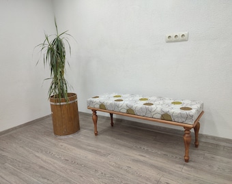 Turkish Kilim Bench, Entryway Bench, Handmade Bench, Wood Work Bench, Ottoman, Dining Bench, Sitting bench, Front Door Bench, Piano Bench