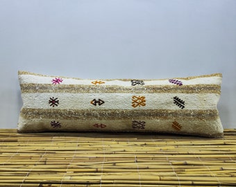 Big Size Pillow, 12x36 inc, Extra Long Lumbar, Kilim Pillow, Bedding Lumbar Pillow, Decorative Pillow, Home Decoration, kilim cushion, OD402
