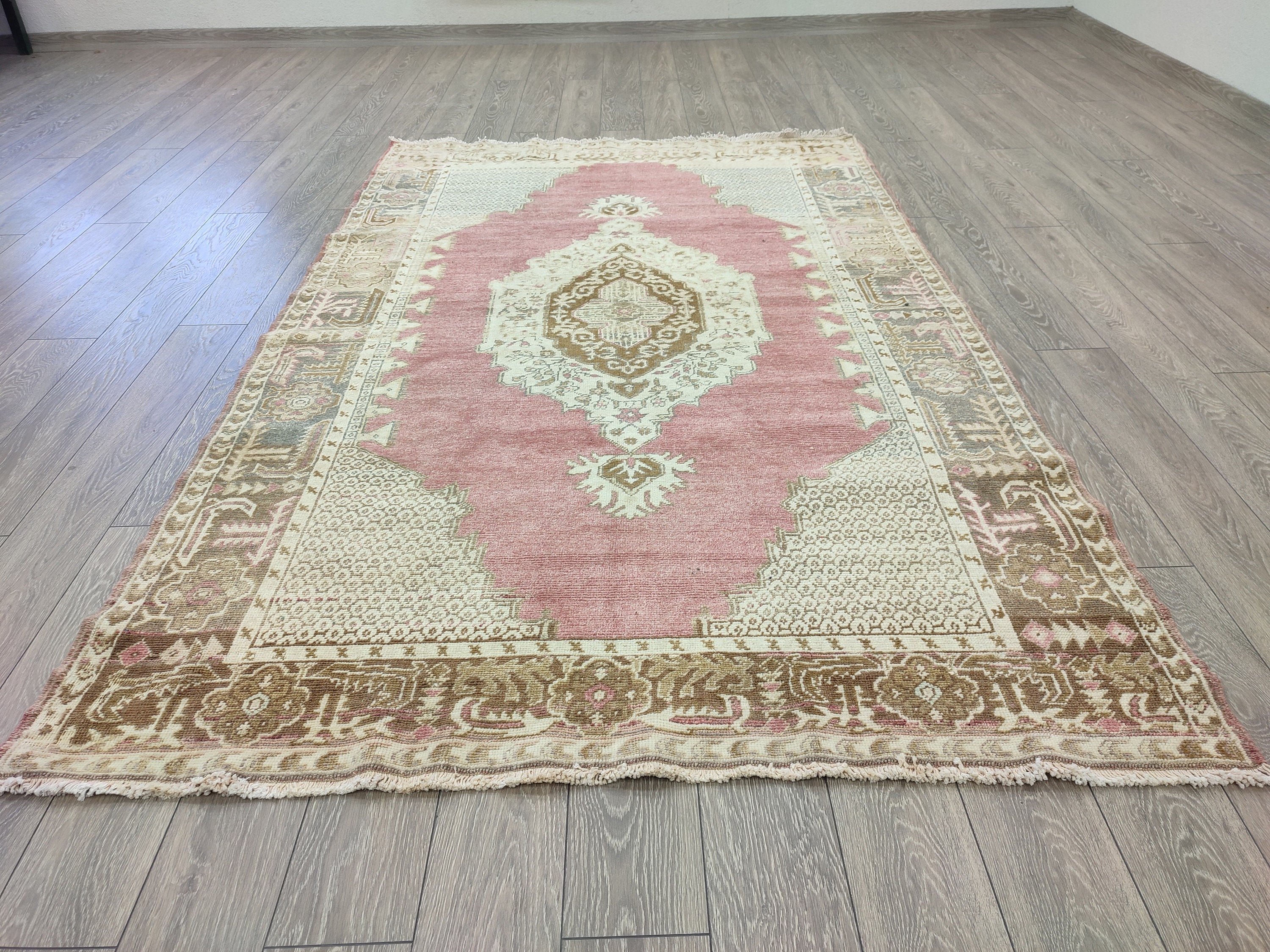 ラグ vintage turkish rug, 045 2' X 3' Vintage Turkish Rug, Orange - Lillo - Revival™