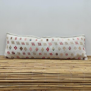 Oreiller kilim, taie d&#39;oreiller kilim, oreiller long, coussin, oreiller lombaire 12 x 36 pouces, oreiller kilim brodé, coussin de canapé, États-Unis, Royaume-Uni, OD459