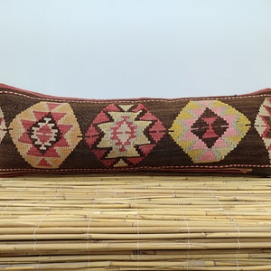 Big Size Pillow, 12x36 inc, Extra Long Lumbar, Kilim Pillow, Bedding Lumbar Pillow, Decorative Pillow, Home Decoration, kilim cushion, OD436