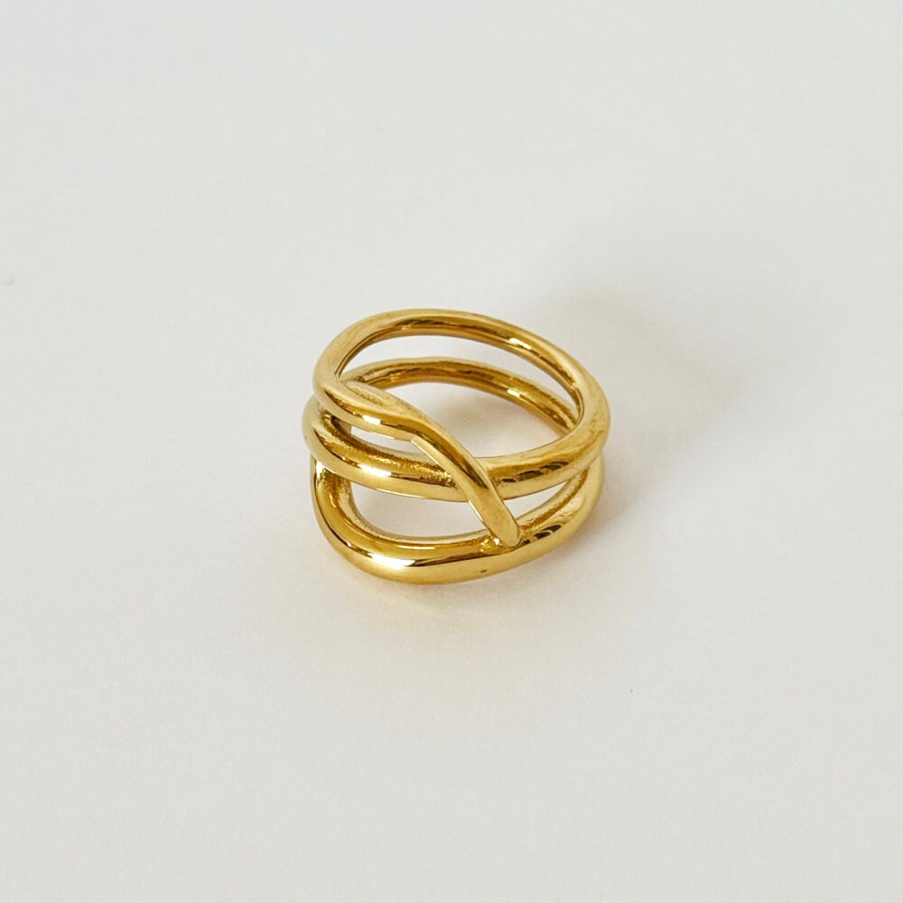 Anello di fede unisex placcato oro 18 carati, motivo a righe, larghezza 4 mm, misura 50-68, incisione inclusa, gioiello da uomo donna, matrimonio fidanzamento, marca francese, Placcato oro, Nessuna