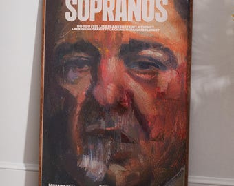 THE SOPRANOS Alternative Movie Poster, Original Polish poster, retro wall art, vintage art, 50x70, Tony Soprano, painting, portrait