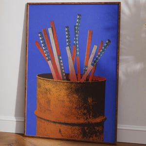 Jasper Johns 70 Jahre später Original polnisches Poster, polnisches Poster, Retro-Wandkunst, Vintage-Poster, Ästhetik, Kunst, 50x70, Trump, Amerika