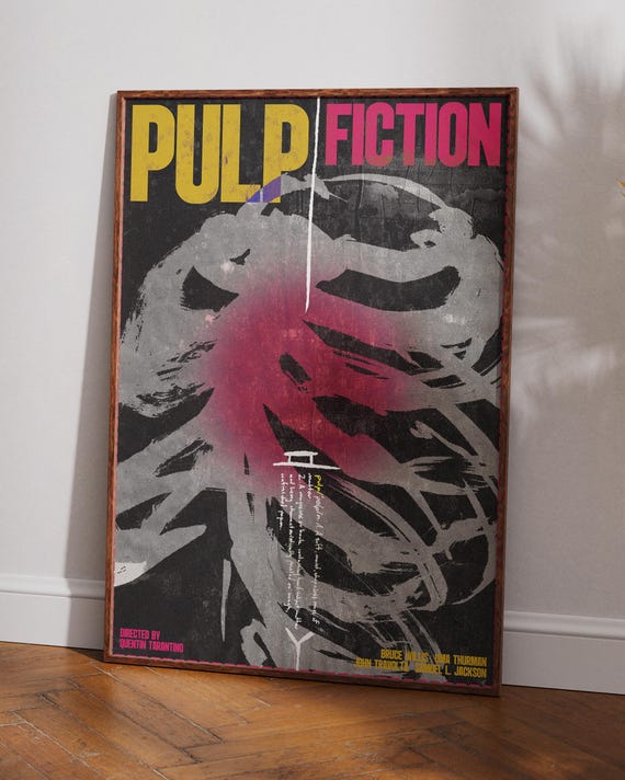 Pulp Fiction Quentin Tarantino Polish Poster, Polish Poster, Retro